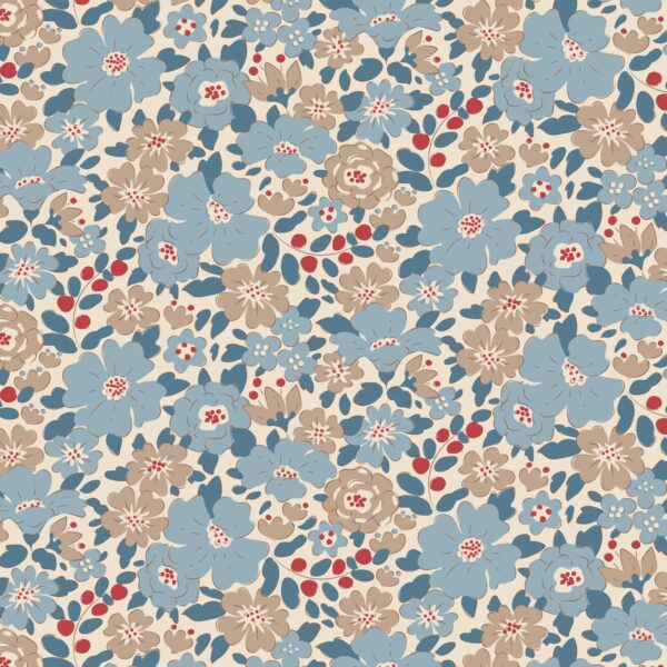 Tilda Harper Blue 1/2 YARD