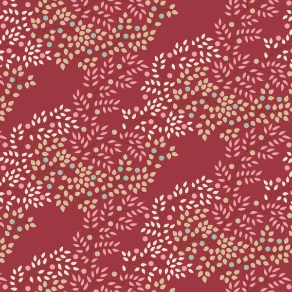 Tilda Berrytangle Burgundy 1/2 YARD