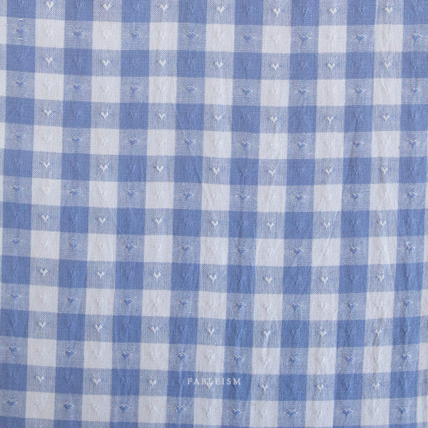 Gingham Hearts ALICE-BLUE