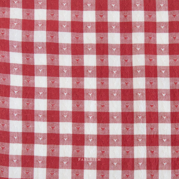 Gingham Hearts CHERRY