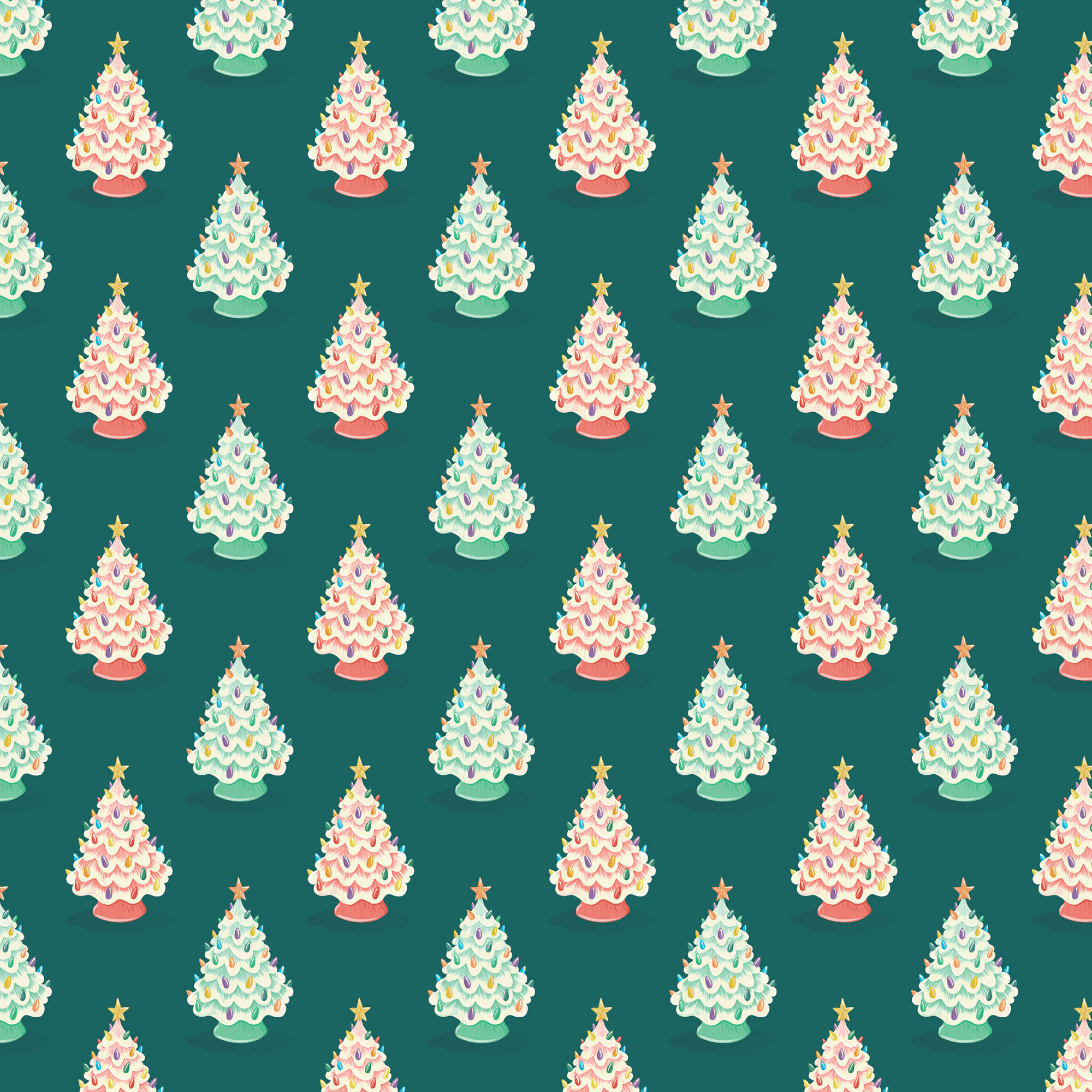 Vintage Cermanic Trees