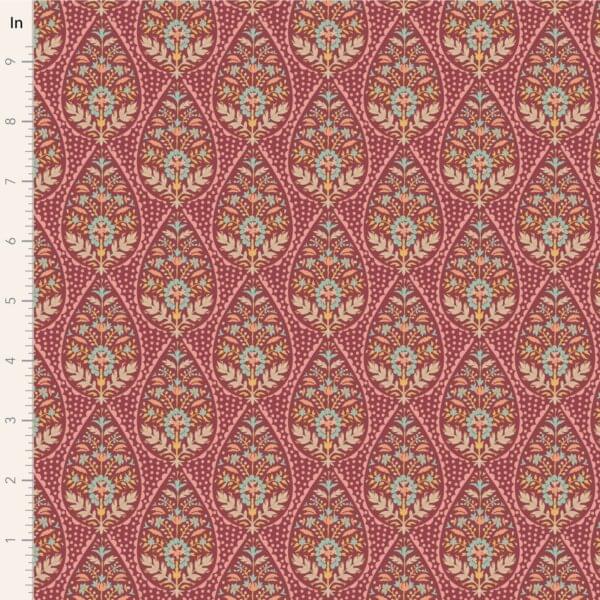 PRE ORDER Tilda Adina Maroon 1/2 YARD